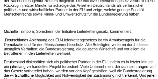 PM Initiative lieferkettengesetz