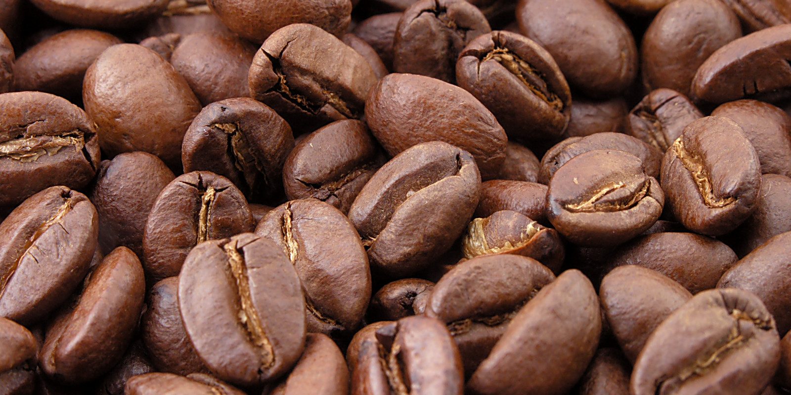 Roasted coffee beans. Original public domain image from Wikimedia Commons