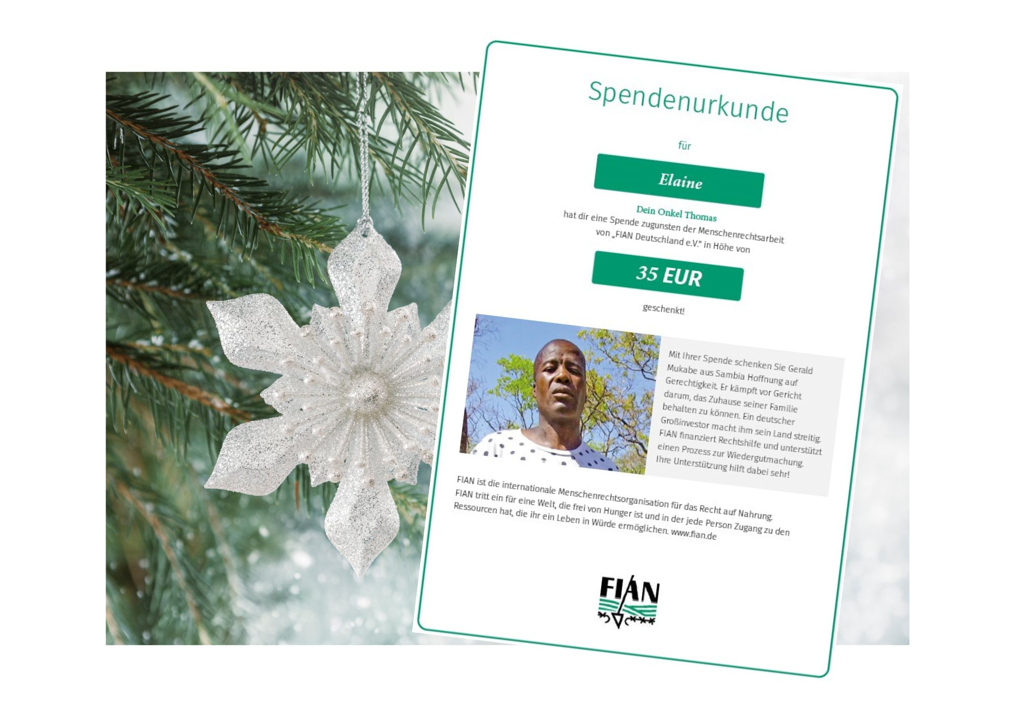 Spendenurkunde Beispiel Gerald