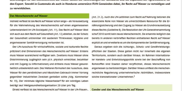 Factsheet Wasser Zentralamerika
